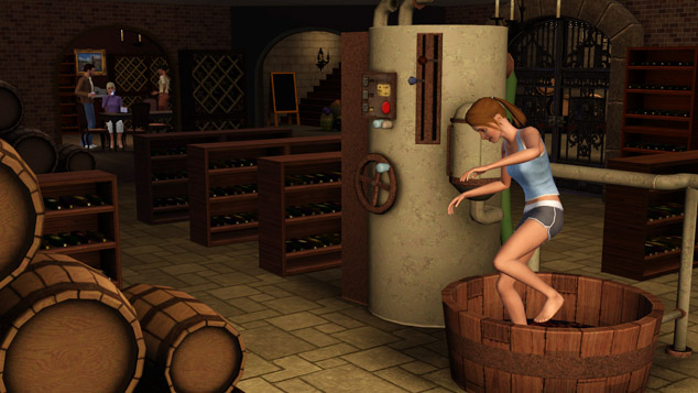 the Sims cestovní horečka víno